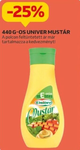 Auchan 440 g-os Univer mustár ajánlat