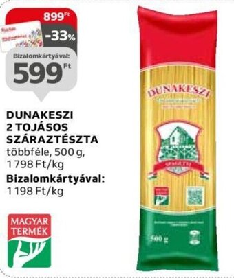 Auchan Dunakeszi 2 tojásos száraztészta 500 g ajánlat