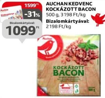 Auchan Auchan kedvenc Kockázott bacon 500 g ajánlat