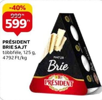 Auchan Président Brie sajt 125 g ajánlat