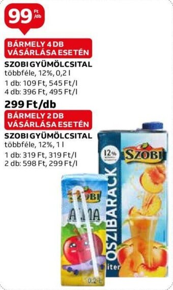 Auchan Szobi Gyümölcsital 0,2 l ajánlat
