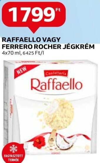 Raffaello vagy Ferrero rocher jégkrém 4 x 70 ml