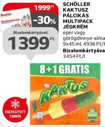 Auchan Schöller Kaktusz pálcikás multipack jégkrém 9 x 45 ml ajánlat