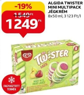 Auchan Algida Twister mini multipack jégkrém 8 x 50 ml ajánlat