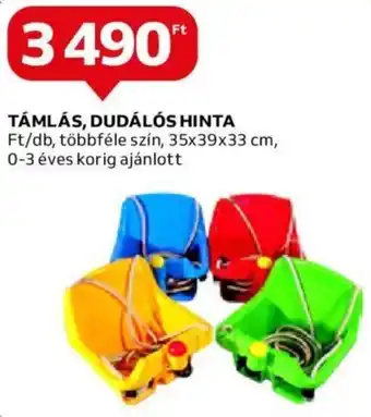 Támlás, dudálós hinta 1 db