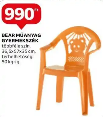 Auchan Bear műanyag gyermekszék ajánlat