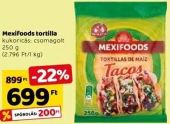 Spar Mexifoods Tortilla 250 g ajánlat