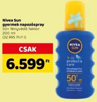Spar Nivea Sun gyermek napozóspray 200 ml ajánlat
