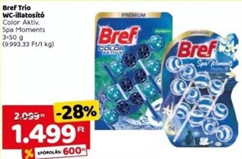 Spar Bref Trio wc-illatosító 3 x 50 g ajánlat