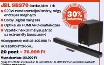 Spar Jbl Sb370 1 db ajánlat