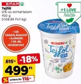 Spar Spar Tejföl 450 g ajánlat