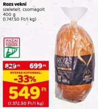 Spar Rozs Vekni 400 g ajánlat