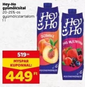 Spar Hey-Ho Gyümölcsital 1 l ajánlat