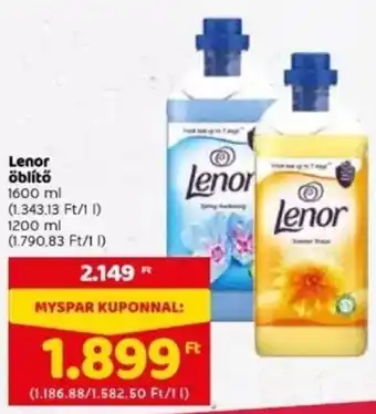 Spar Lenor Öblítő 1600 ml ajánlat