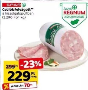 Spar Spar Csülök felvágott 10 dkg ajánlat