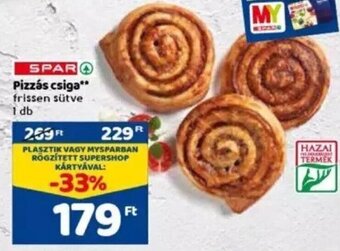 Spar Spar Pizzás csiga 1 db ajánlat