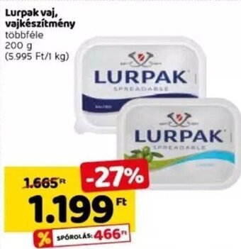 Spar Lurpak vaj, vajkészítmény 200 g ajánlat