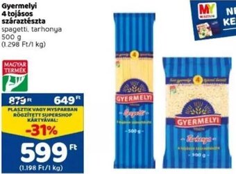 Spar Gyermelyi 4 tojásos száraztészta 500 g ajánlat