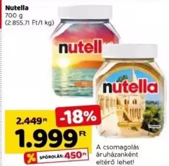 Spar Ferrero Nutella 700 g ajánlat