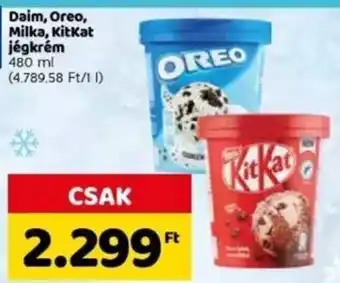Daim, Oreo, Milka, KitKat jégkrém 480 ml