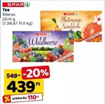 Spar Spar Tea 20 x 3 g ajánlat