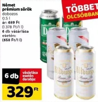 Német prémium sörök 0,5 l