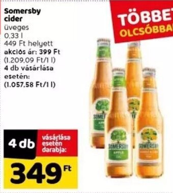Spar Somersby cider 0,33 l ajánlat