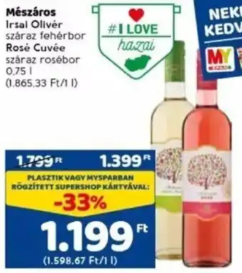 Spar Mészáros Irsai Olivér, Rosé Cuvée 0,75 l ajánlat