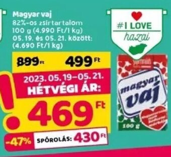 Spar Magyar vaj 100 g ajánlat