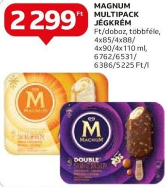 Auchan Magnum Multipack jégkrém 4 x 88 / 110 ml ajánlat