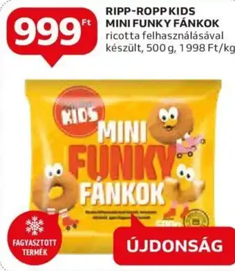 Auchan Ripp-Ropp Kis min funky fánkok 500 g ajánlat
