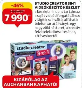Auchan Studio Creator 3in1 videókészítő készlet ajánlat