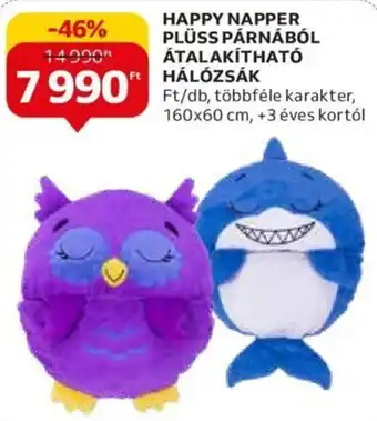 Happy Napper plüss párnából átalakítható hálózsák 1 db