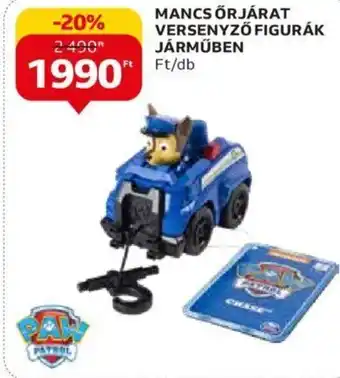 Mancs őrjárat versenyző figurák járműben 1 db