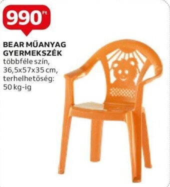 Auchan Bear műanyag gyermekszék 1 db ajánlat