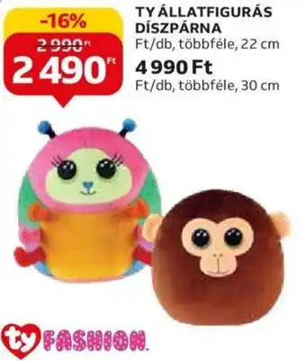 Auchan Ty állatfigurás díszpárna 1 db ajánlat