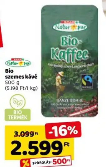 Spar Spar Bio szemes kávé 500 g ajánlat