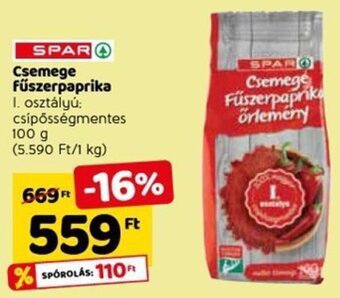 Spar Spar Csemege fűszerpaprika 100 g ajánlat