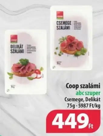 Coop szalámi 75 g