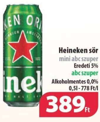 Coop Heineken sör 0,5 l ajánlat