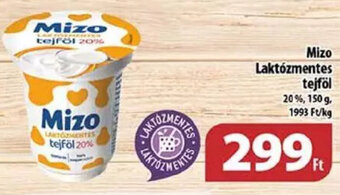 Coop Mizo Laktózmentes tejföl 150 g ajánlat