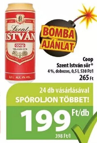 Coop Coop Szent istván sör 0,5 l ajánlat