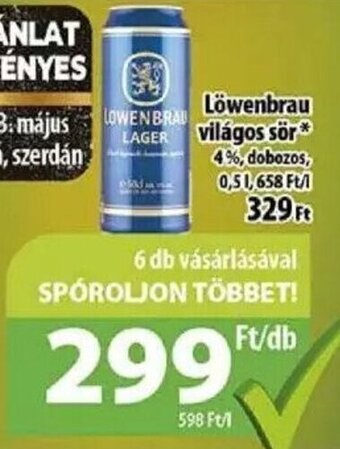 Coop Löwenbrau világos sör 0,5 l ajánlat