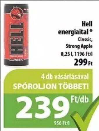 Coop Hell energiaital 0,25 l ajánlat