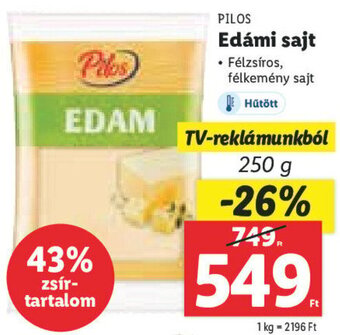Lidl Pilos Edámi sajt 250 g ajánlat
