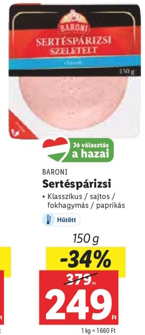 Baroni Sertéspárizsi 150 g