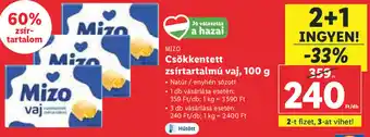 Lidl Mizo Csökkentettzsírtartalmú vaj, 100 g ajánlat