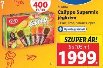 Lidl Algida Calippo Supermix jégkrém 5 x 105 ml ajánlat