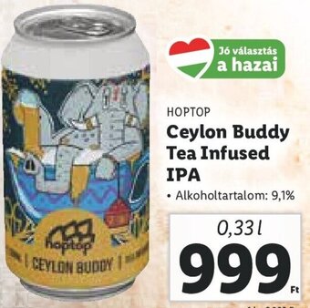 Hoptop Ceylon Buddy Tea Infused ipa 0,33 l