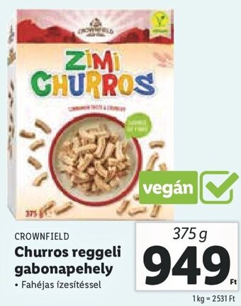 Lidl Crownfield Churros reggeli gabonapehely 375 g ajánlat